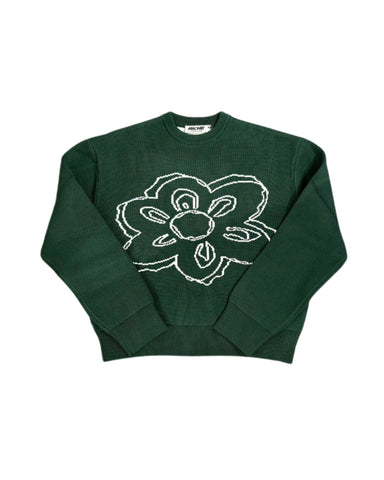 Flower Knit Green