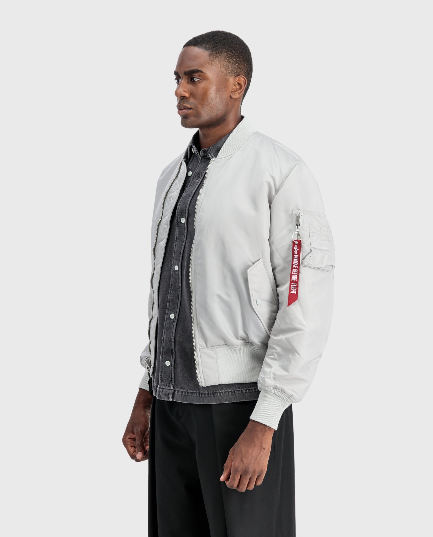 Alpha Industries MA-1 Bomber Jacket Heritage Pastel Grey