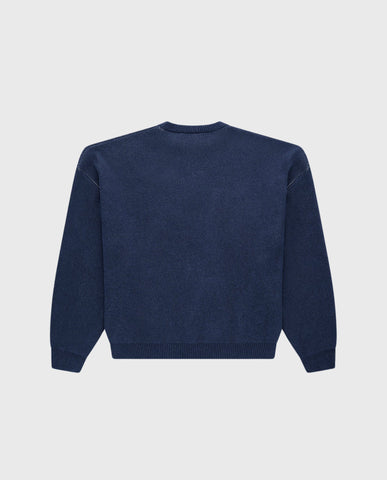 Minimal Logo Knit Navy