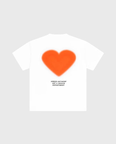 Arbor Antwerp Orange Faded Heart T-Shirt | Noble