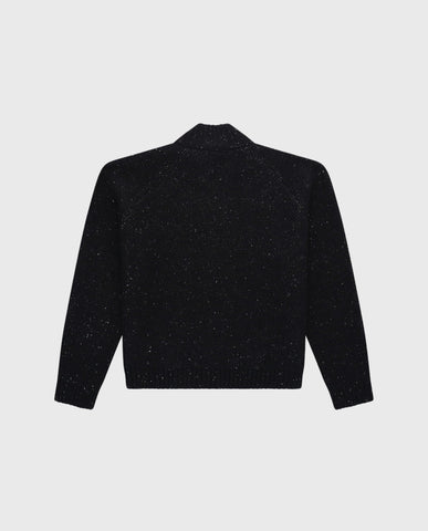 Wool Knitted Jacket Black