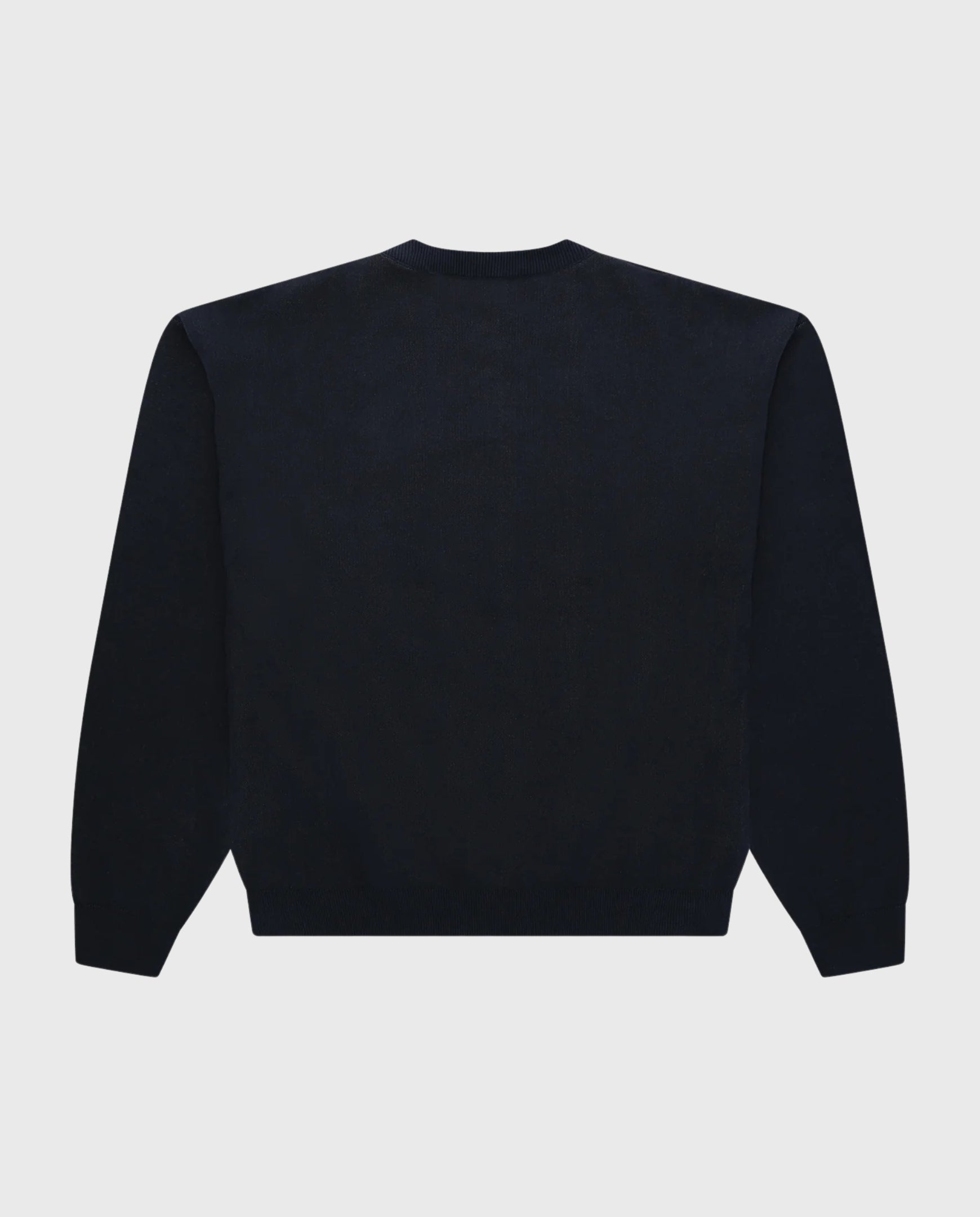 Yellow Logo Knit Navy