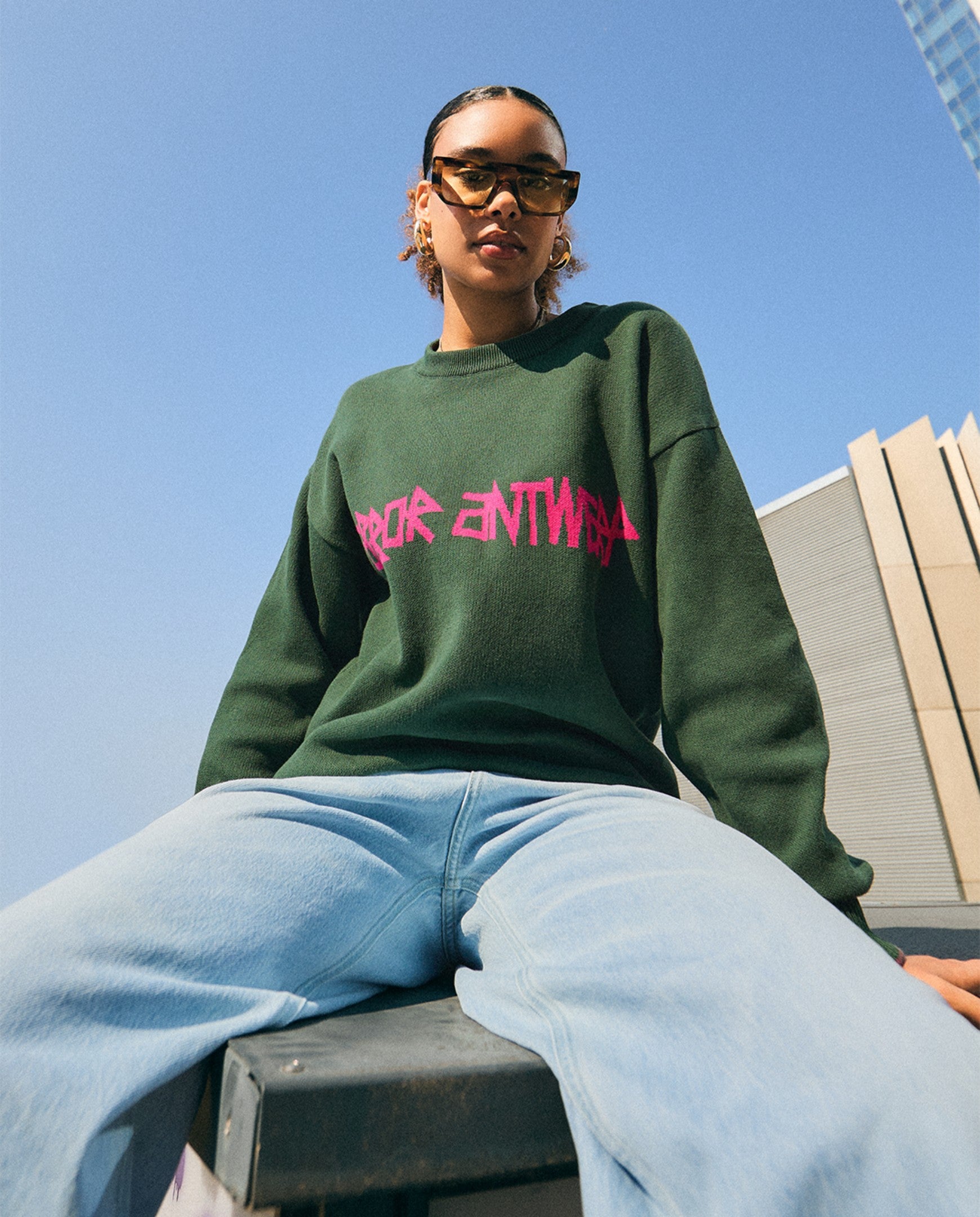 Pink Typo Knitwear Green