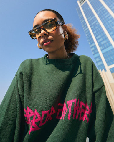 Pink Typo Knitwear Green