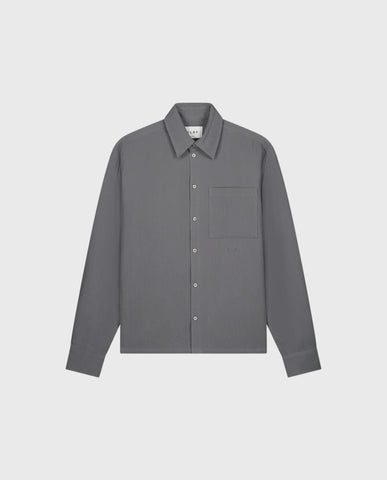 Double Faced Boxy Shirt Grey