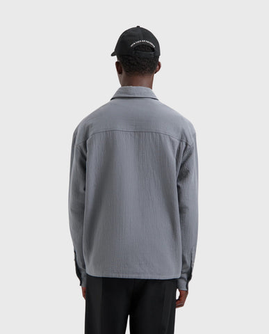 Double Faced Boxy Shirt Grey