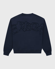 Big Application Crewneck Dark Blue Arbor