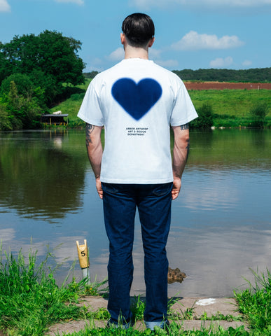 Arbor Antwerp Blue Faded Heart T-Shirt | Noble