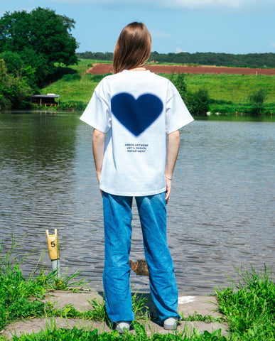 Arbor Antwerp Blue Faded Heart T-Shirt | Noble