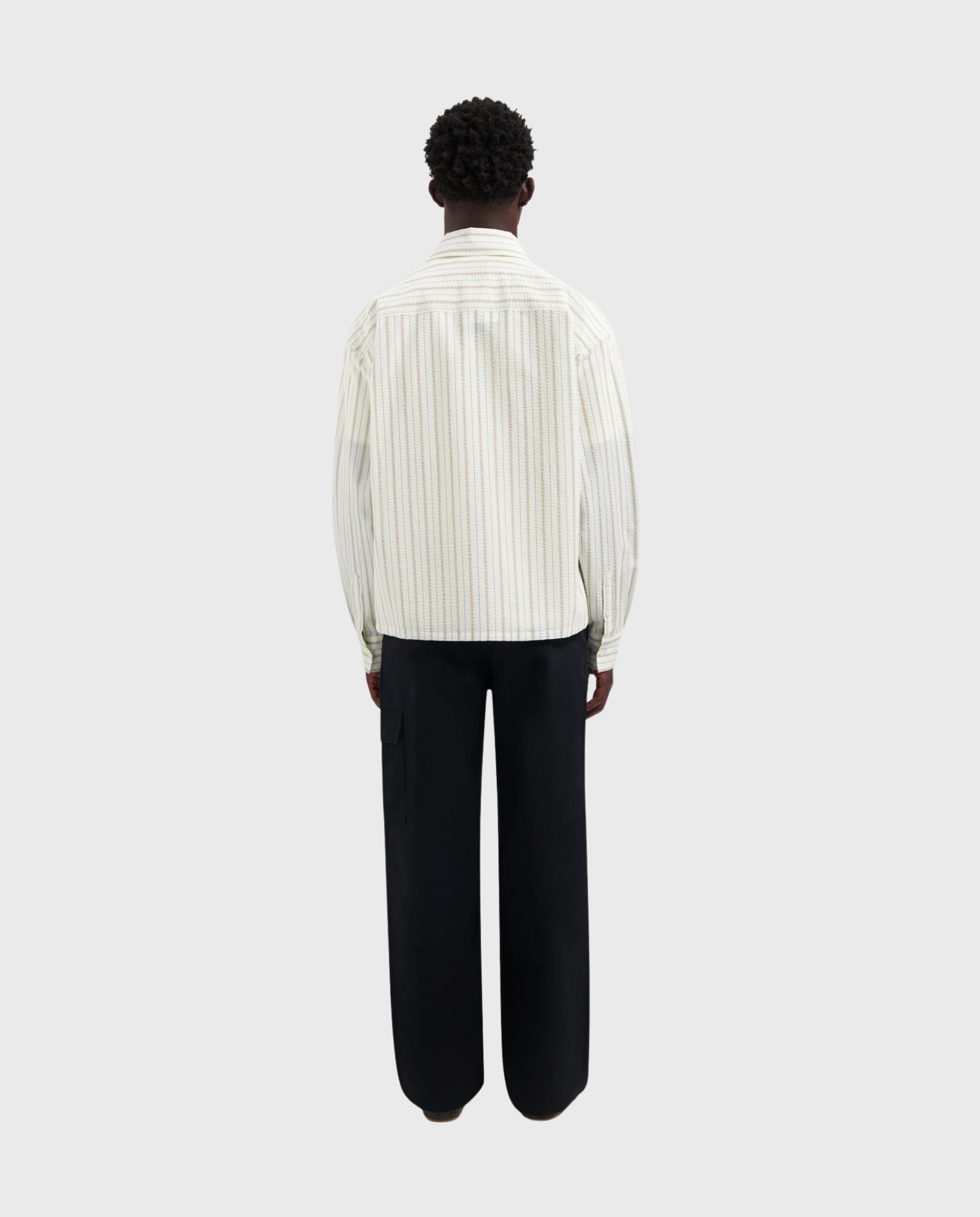 Striped Boxy Shirt Off-White