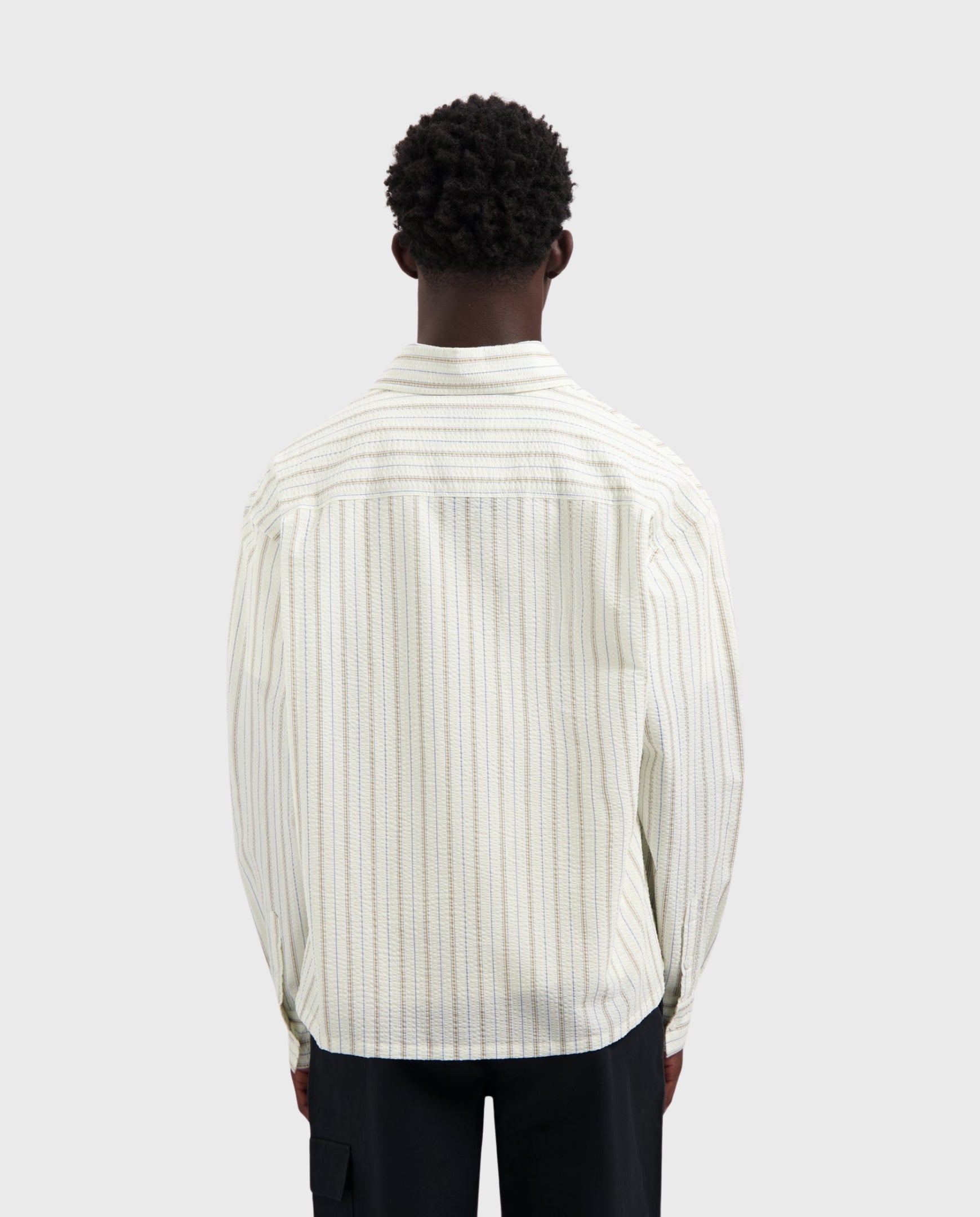 Striped Boxy Shirt Off-White