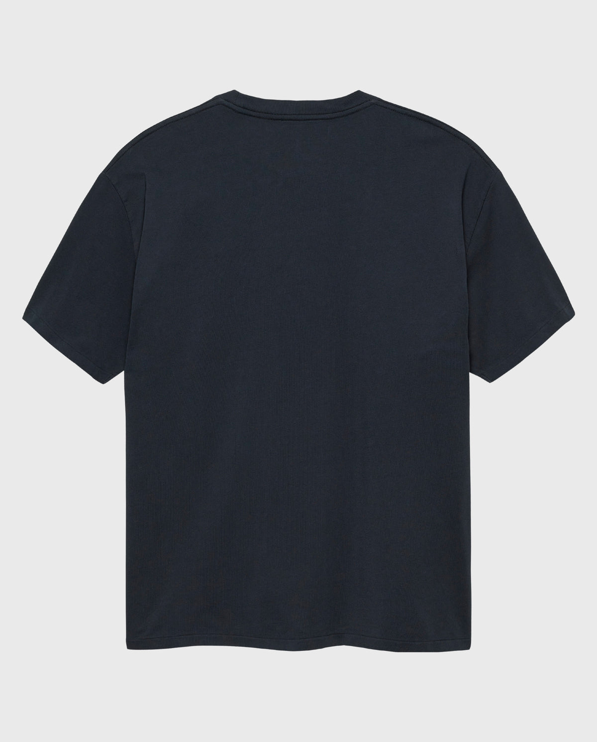 Chop T-shirt donkerblauw, ronde hals, korte mouwen, effen achterkant