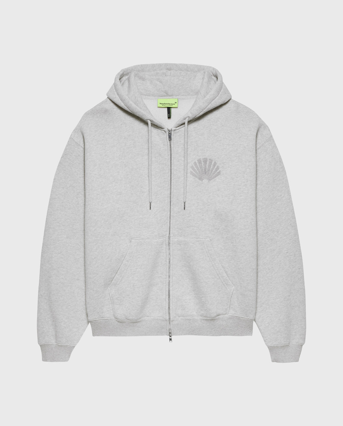Chop Zip Hoodie Grey Melange