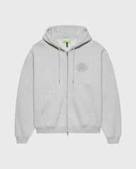Chop Zip Hoodie Grey Melange