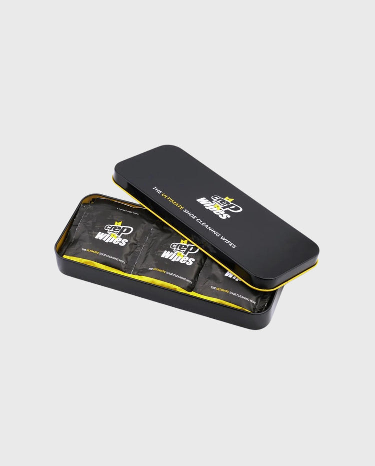 Crep Protect doekjeset in zwarte reiskoker met gele rand, 12-pack