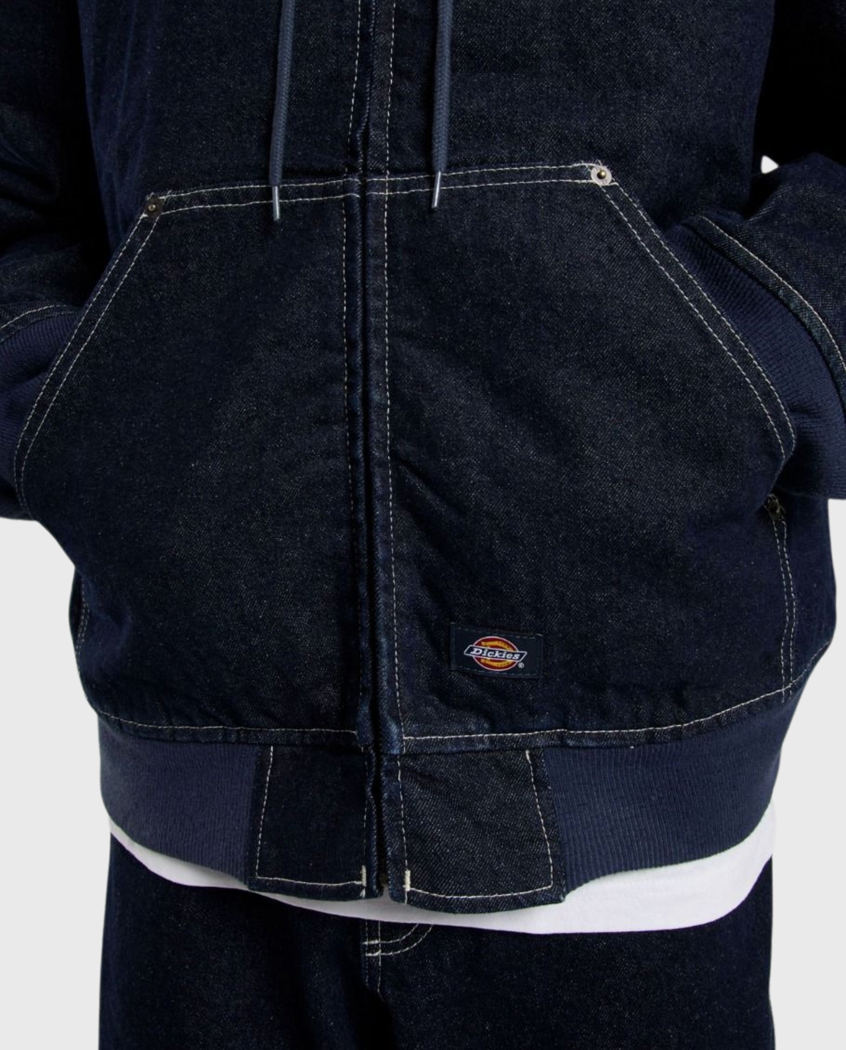 Dickies Hooded Denim Jacket Rinsed