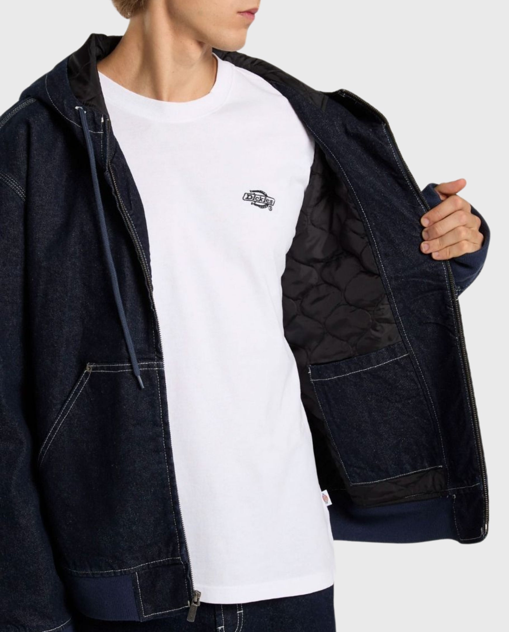 Dickies Hooded Denim Jacket Rinsed