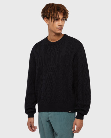 Dickies Script Cable Sweater Black