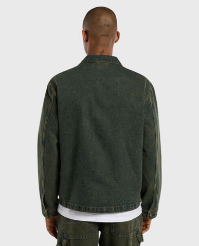 Lewistown Denim Jacket Green Tone Fade