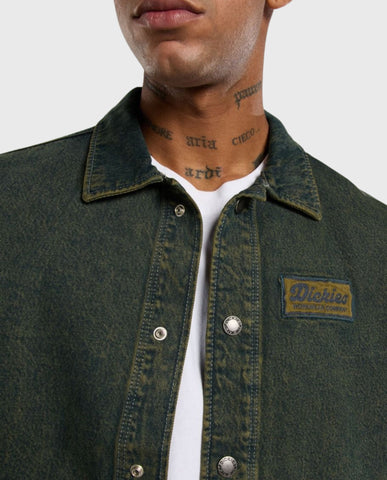 Lewistown Denim Jacket Green Tone Fade