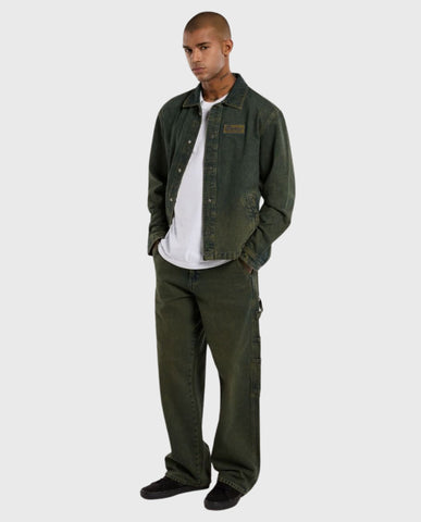 Lewistown Denim Jacket Green Tone Fade