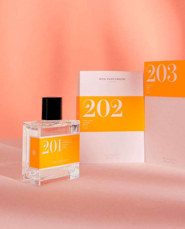 Bon Parfumeur 201 parfumset met flacons en dozen, nrs 201 202 203