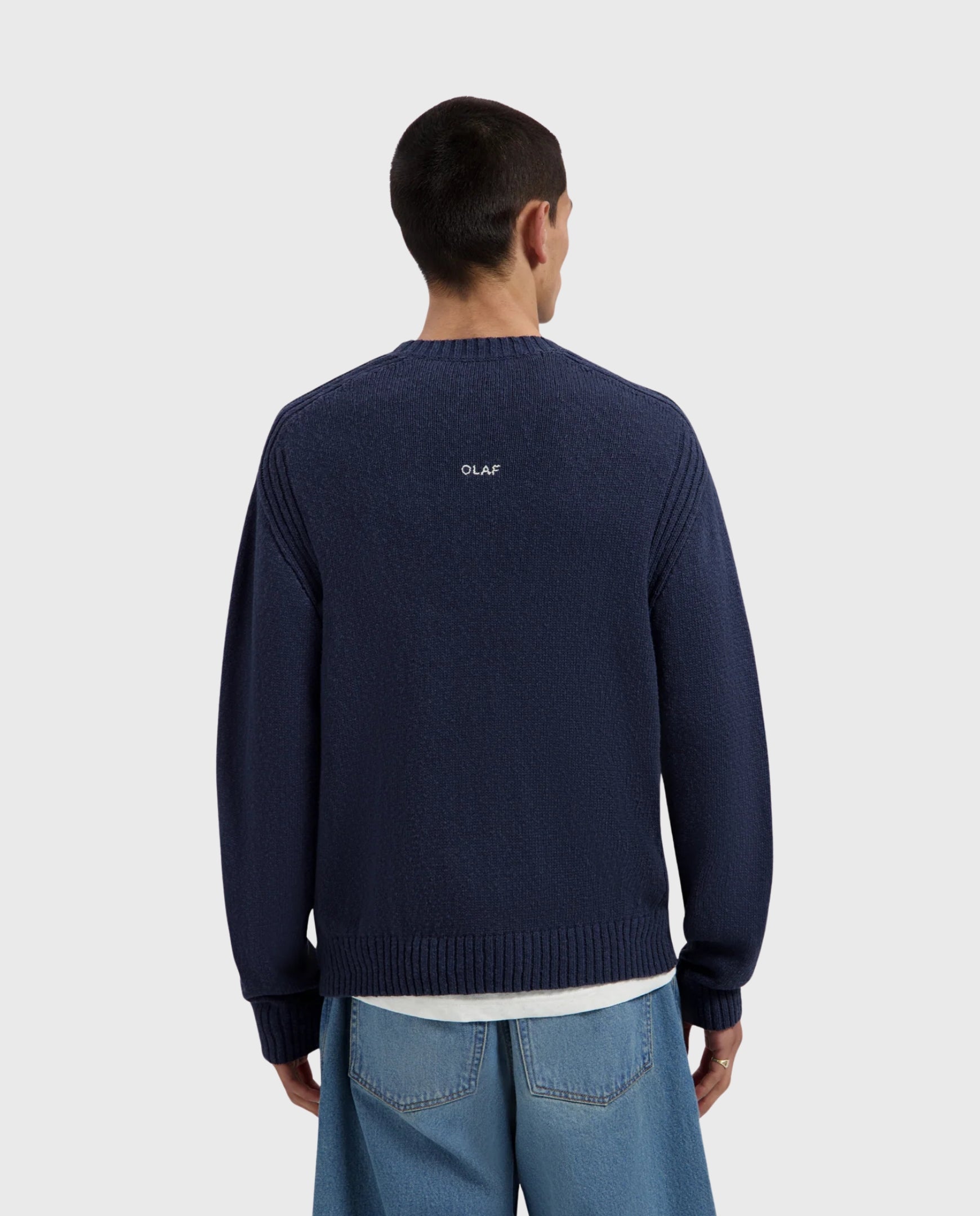 Essential Knitted Crewneck Navy