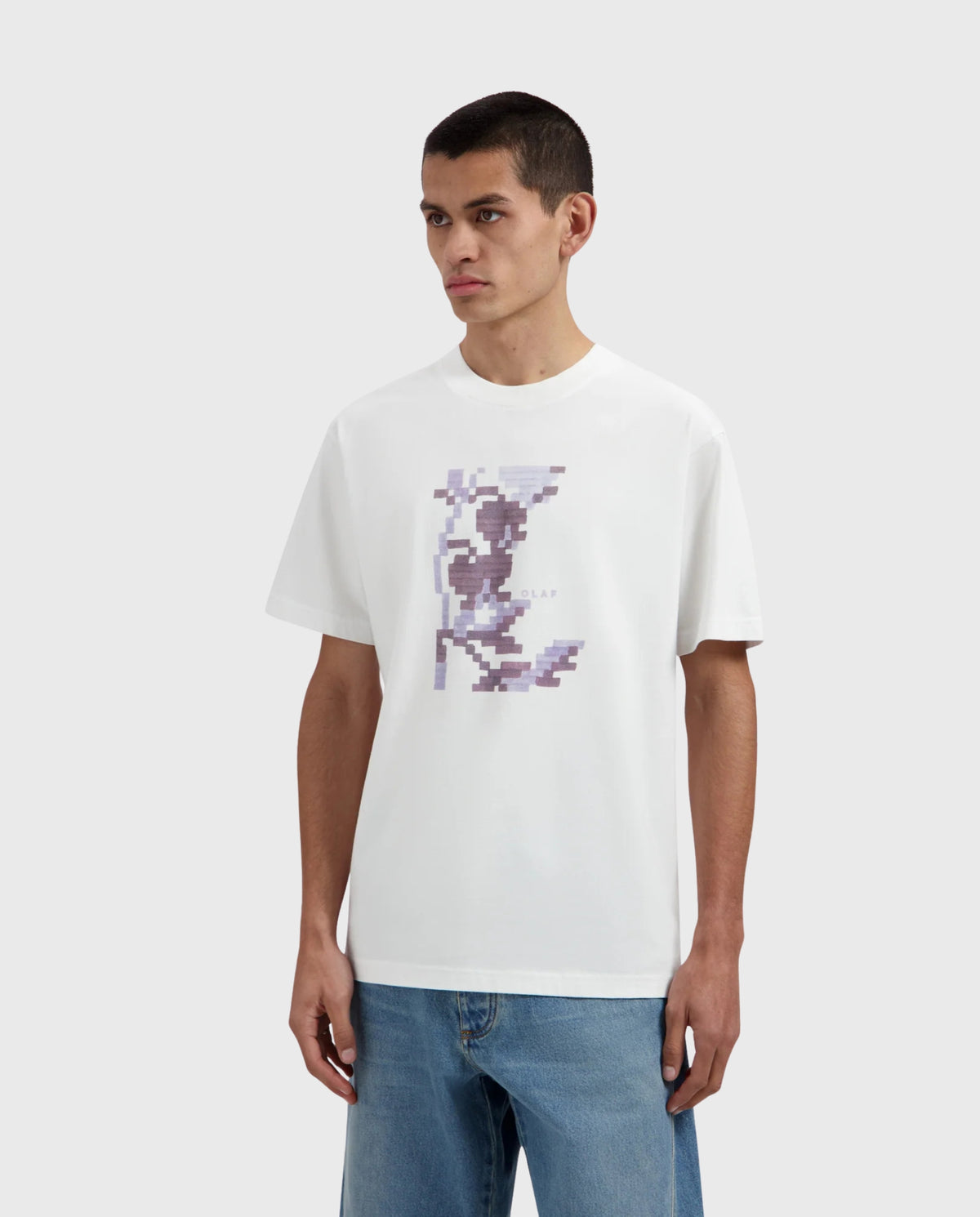 Felted Flower Tee Optical White