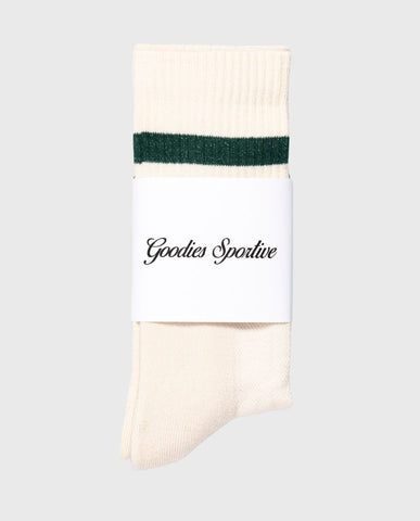 Goodies Sportive Green Striped Sock 90s | Noble