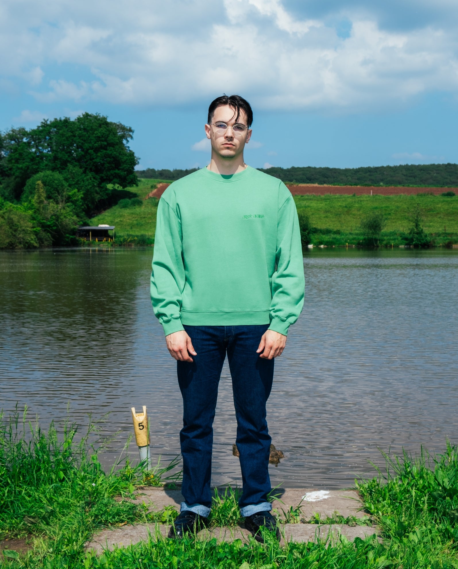 Arbor Antwerp Green Metalic Crewneck | Noble