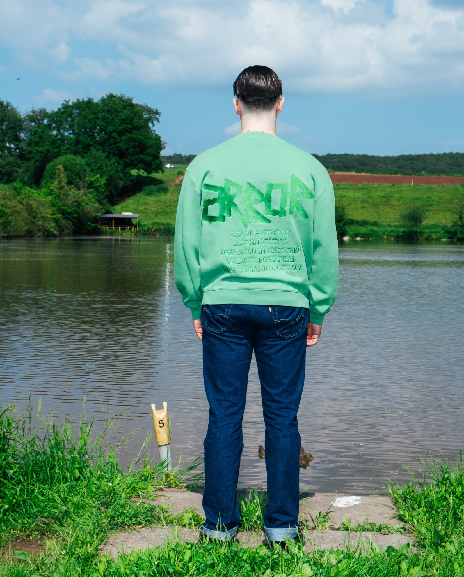 Arbor Antwerp Green Metalic Crewneck | Noble