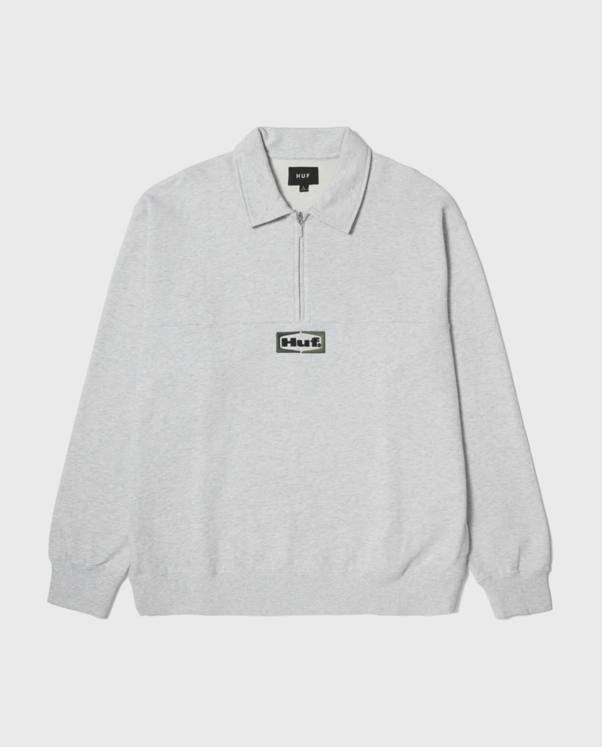 HUF Slate Quarter Zip Fleece Heather Grey