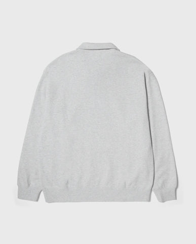 HUF Slate Quarter Zip Fleece Heather Grey