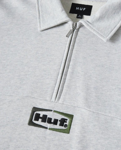 HUF Slate Quarter Zip Fleece Heather Grey