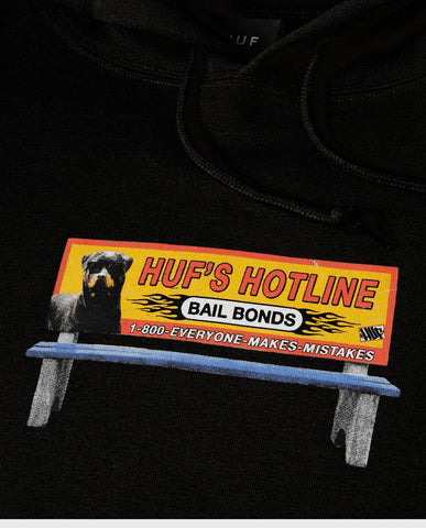 HUF Bail Bonds Hoodie Black