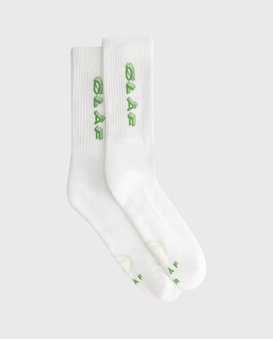 Triple Italic Socks White