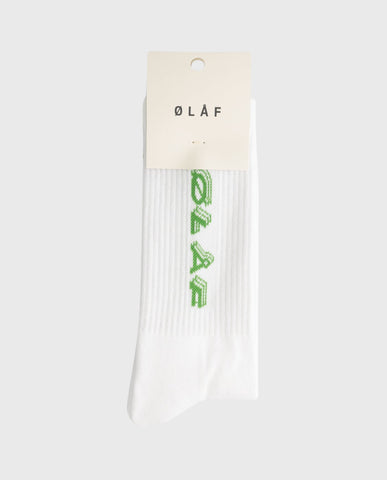 Triple Italic Socks White