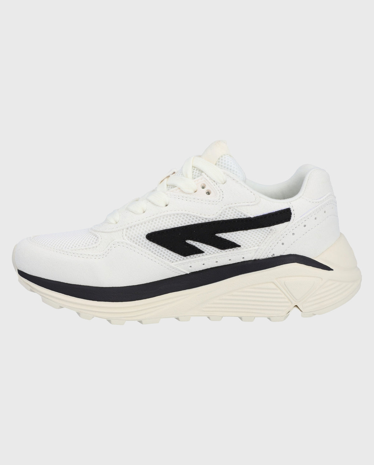 Hi-Tec Shadow Gardenia sneaker, witte bovenkant met zwarte logo en dikke zool