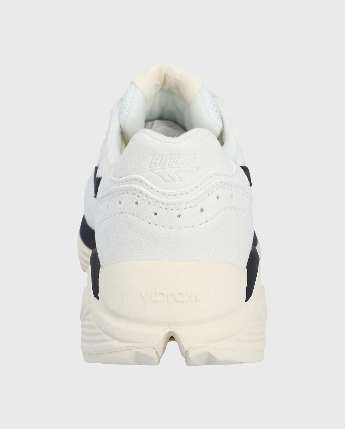 Hi-Tec Shadow Gardenia sneaker, achteraanzicht met witte hiel en zwarte zijkanten