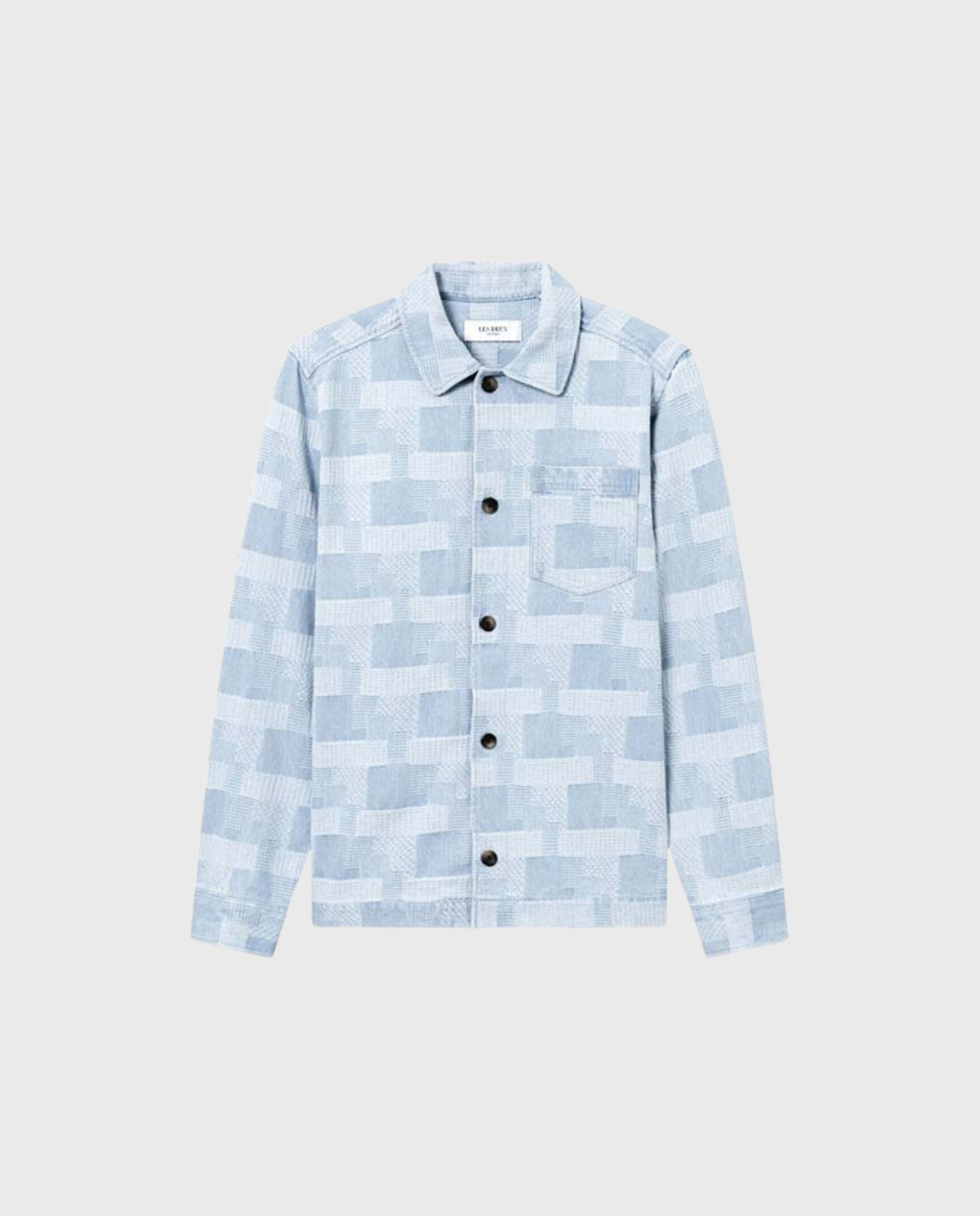 Les Deux Layton Denim Jacquard Overshirt