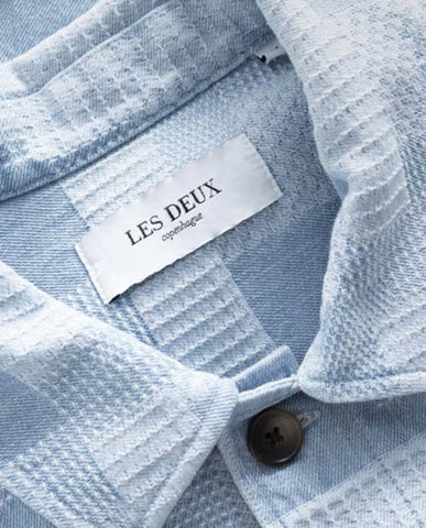 Les Deux Layton Denim Jacquard Overshirt