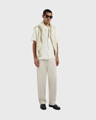 Linen Barrel Leg Pants Cement