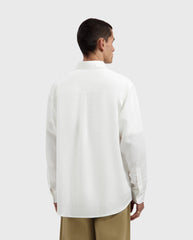Linen Blend Relaxed Shirts Optical White