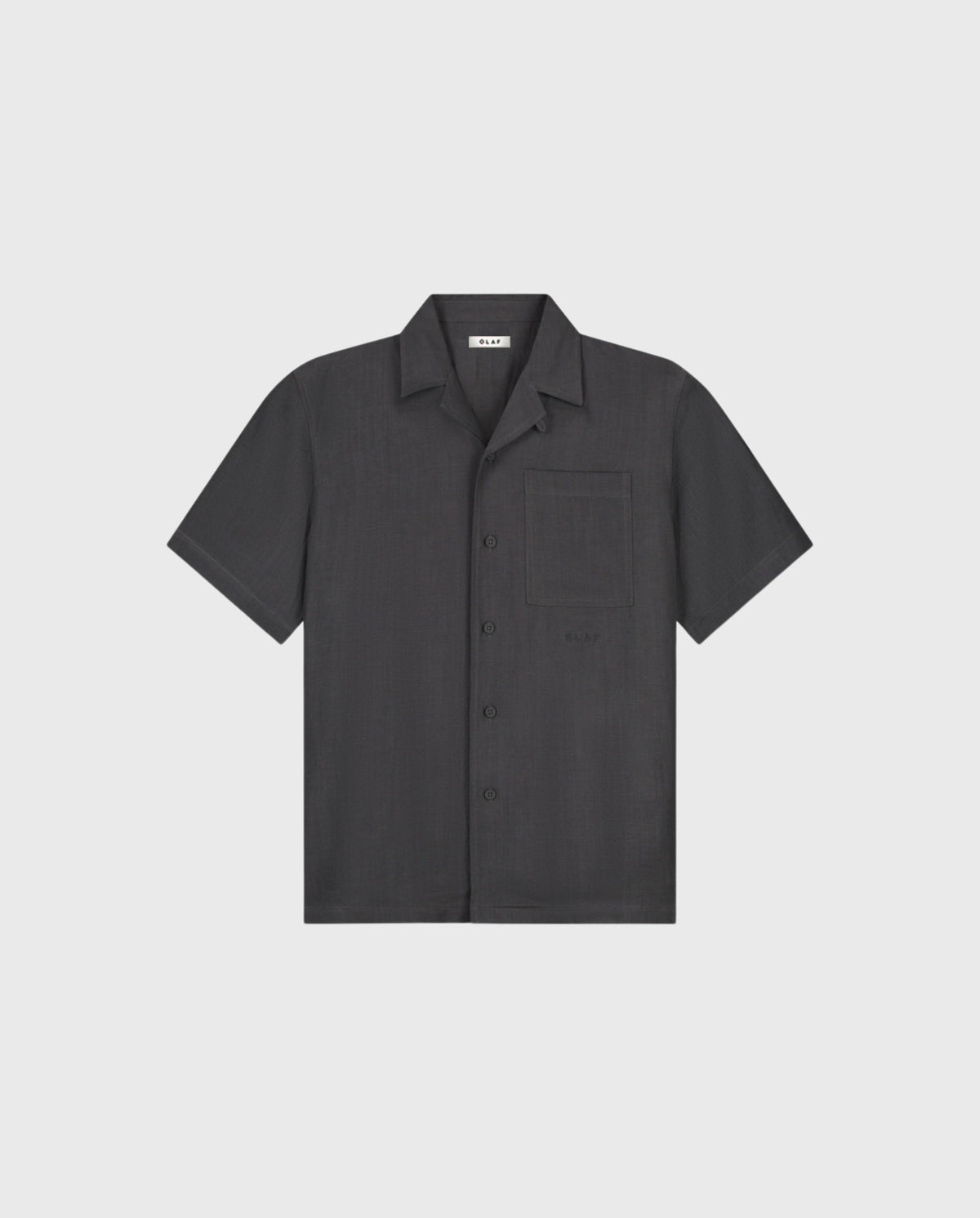 Linen Blend Shirt Charcoal Olaf
