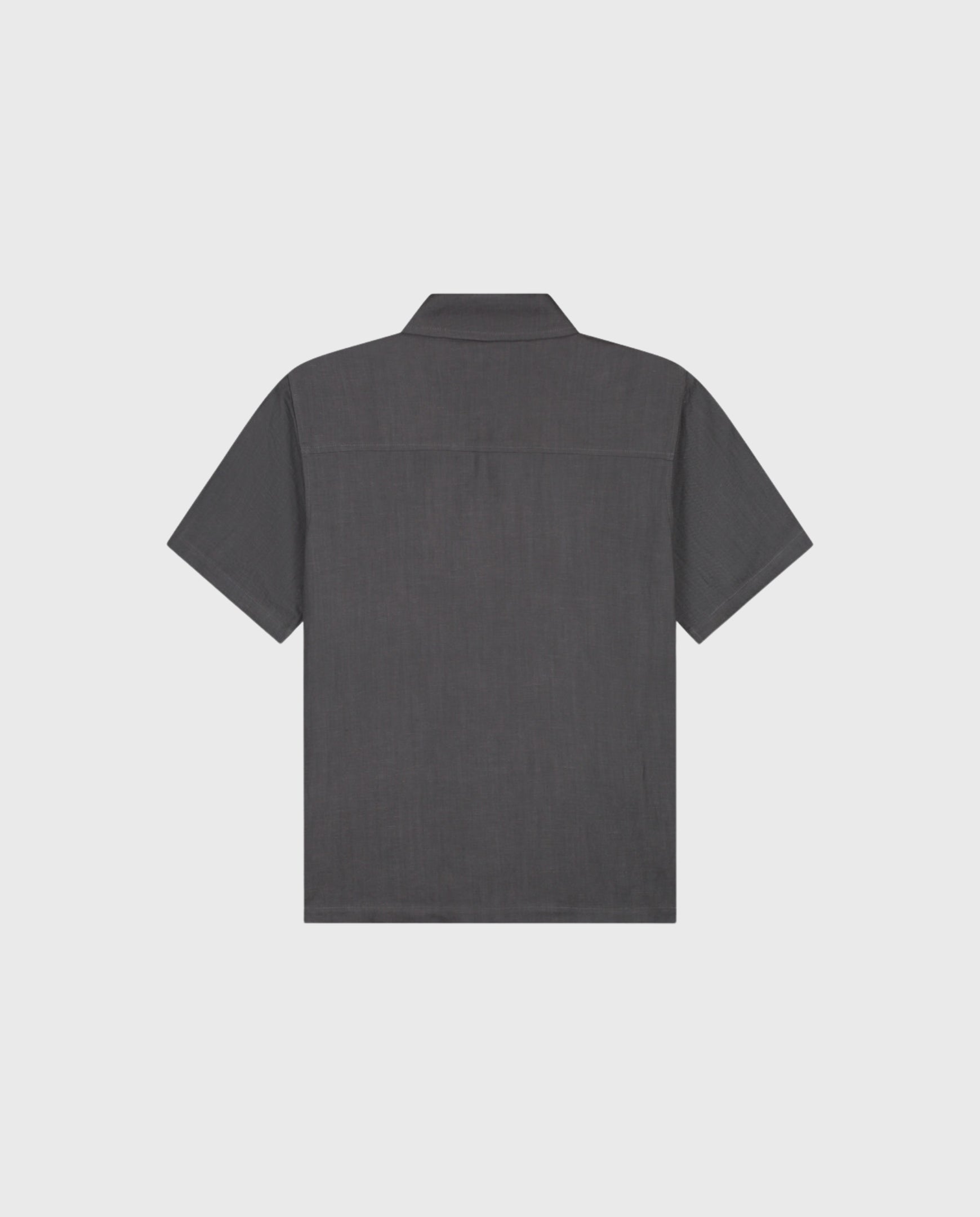 Linen Blend Shirt Charcoal Olaf