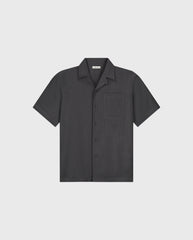 Linen Blend Shirt Charcoal Olaf