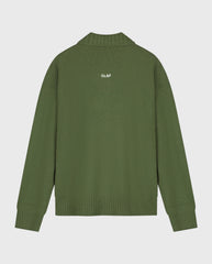 Essential Knitted Polo Kombu Green