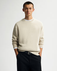 Face Knitted Crewneck Ancient Scroll