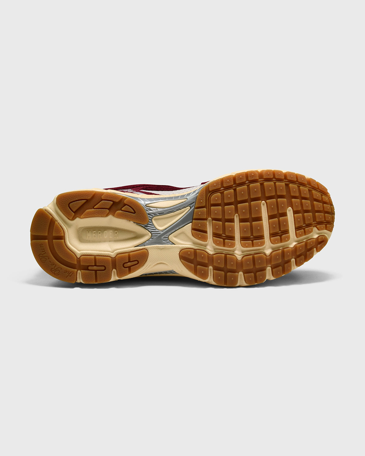 Vintage sneakers zool (buitenzool) met bruine grip en beige tussenzool