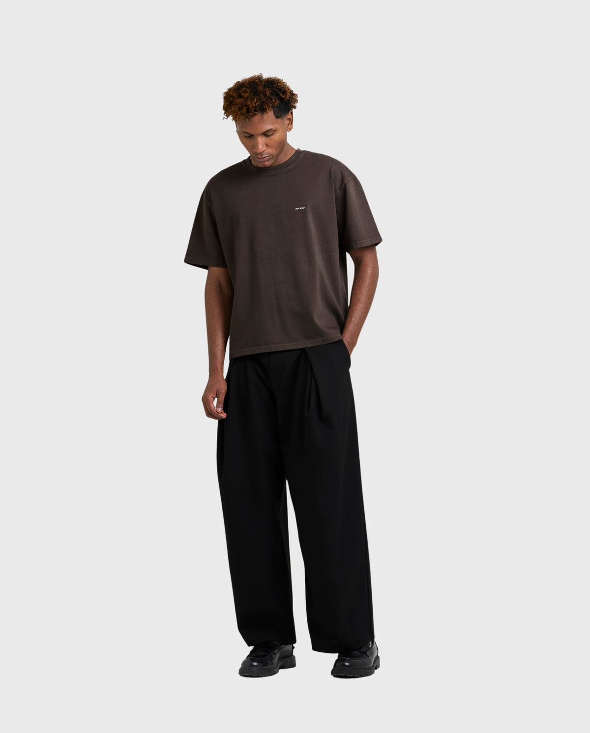Micro Logo Cropped T-shirt Coffee